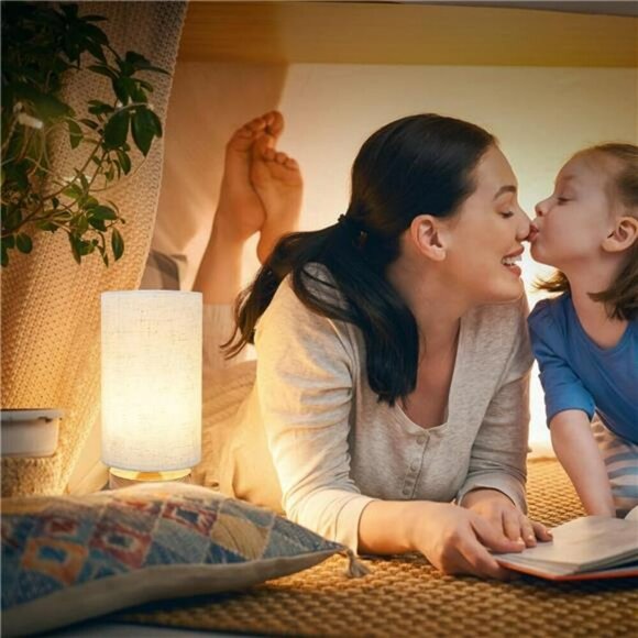 Table Lamp for Bedroom - Small Beside Lamps for Night Stands Home Office - - Picture 2 of 7